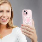 iPhone 15 Pro Tok - Tech-Protect FlexAir Hybrid MagSafe - Átlátszó-Csillogó