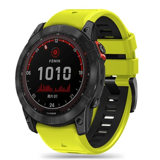 Garmin Fenix 3 / 5X / 3HR / 5X Plus / 6X / 6X Pro / 7X Szíj - Tech-Protect IconBand Pro - Lime-Fekete