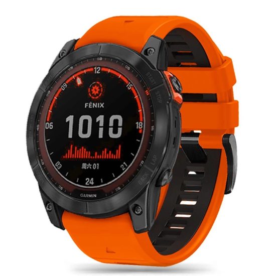 Garmin Fenix 3 / 5X / 3HR / 5X Plus / 6X / 6X Pro / 7X Szíj - Tech-Protect IconBand Pro - Narancs-Fekete