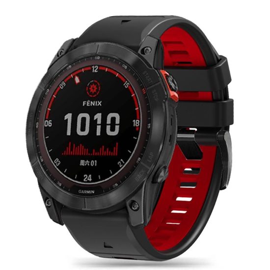 Garmin Fenix 3 / 5X / 3HR / 5X Plus / 6X / 6X Pro / 7X Szíj - Tech-Protect IconBand Pro - Fekete-Piros