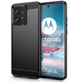 Motorola Edge 40 Neo Tok - Tech-Protect TPUCarbon - Fekete Motorola Edge 40 Neo Tok - Tech-Protect TPUCarbon - Fekete