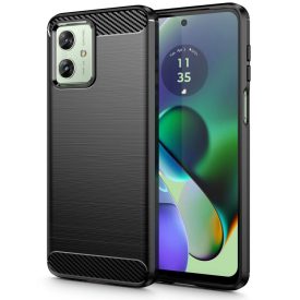 Motorola Moto G54 5G / G54 5G Power Edition Tok - Tech-Protect TPUCarbon - Fekete   Motorola Moto G54 5G / G54 5G Power Edition Tok - Tech-Protect TPUCarbon - Fekete