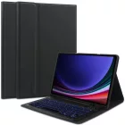 Samsung Galaxy Tab S9 FE+ Plus 12.4" X610 / X616B Tok - Tech-Protect SC Ceruzatartóval és Angol Billentyűzettel - Fekete