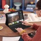 Samsung Galaxy Tab S9 FE+ Plus 12.4" X610 / X616B Tok - Tech-Protect SC Ceruzatartóval és Angol Billentyűzettel - Fekete