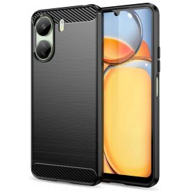 Xiaomi Redmi 13C / Poco C65 Tok - Tech-Protect TPUCarbon - Fekete   Xiaomi Redmi 13C / Poco C65 Tok - Tech-Protect TPUCarbon - Fekete