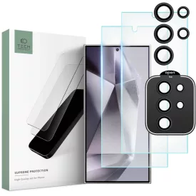   Samsung Galaxy S24 Ultra Kijelzővédő és Kameravédő Üvegfólia Készlet - Tech-Protect Supreme Set