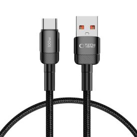 Tech-Protect UltraBoost Evo USB-A - USB-C Kábel - 0.5m 5A 100W - Fekete   Tech-Protect UltraBoost Evo USB-A - USB-C Kábel - 0.5m 5A 100W - Fekete