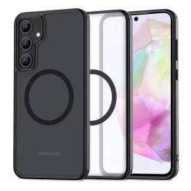   Samsung Galaxy A35 5G Tok - Tech-Protect MagMat MagSafe - Matt Átlátszó-Fekete