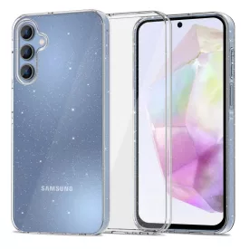   Samsung Galaxy A35 5G Tok - Tech-Protect FlexAir - Átlátszó-Csillogó