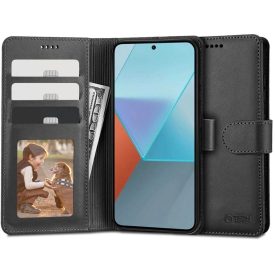 Xiaomi Redmi Note 13 4G / LTE Tok - Tech-Protect Wallet - Fekete   Xiaomi Redmi Note 13 4G / LTE Tok - Tech-Protect Wallet - Fekete