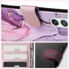 Samsung Galaxy A55 5G Tok - Tech-Protect Wallet - Pink Márvány