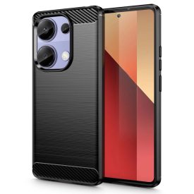 Xiaomi Redmi Note 13 Pro 4G / LTE Tok - Tech-Protect TPUCarbon - Fekete   Xiaomi Redmi Note 13 Pro 4G / LTE Tok - Tech-Protect TPUCarbon - Fekete