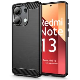 Xiaomi Redmi Note 13 4G / LTE Tok - Tech-Protect TPUCarbon - Fekete   Xiaomi Redmi Note 13 4G / LTE Tok - Tech-Protect TPUCarbon - Fekete