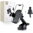 Tech-Protect V7 Autós Tartó - Tapadókorong + Szellőzőrács - Fekete