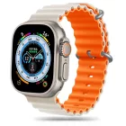 Apple Watch 4 / 5 / 6 / 7 / 8 / 9 / 10 / SE / Ultra 1 / 2 (44/45/46/49 mm) Szíj - Tech-Protect IconBand Pro - Bézs-Narancs