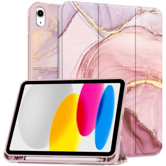 iPad 10.9" (2022) / 11" (2025) Tok - Tech-Protect SC Pen - Pink Márvány