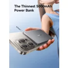 Joyroom JR-PBM08 Ultravékony MagSafe / Qi Power Bank 5000mAh 20W CCC - Szürke