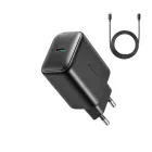 Joyroom JR-TCF23 Hálózati Töltő 25W - USB-C SFC / PPS / PD - Fekete + C - C Kábel 1m