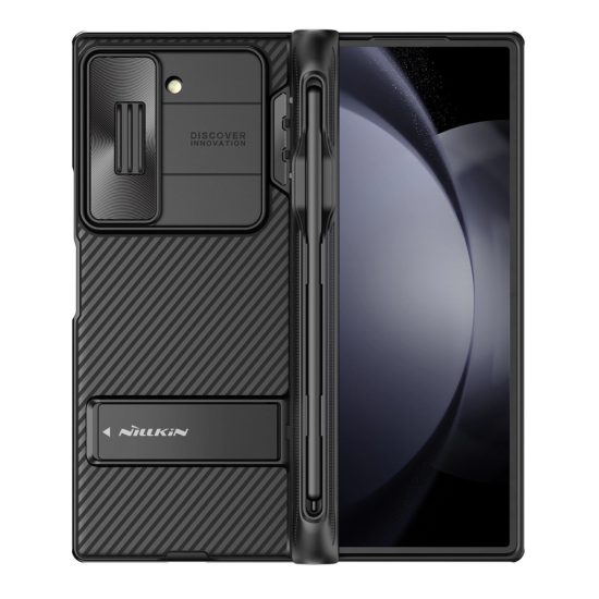 Samsung Galaxy Z Fold 6 5G Tok - Nillkin CamShield Fold + Stylus Tartó - Fekete