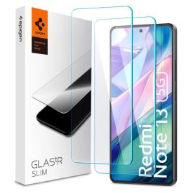   Xiaomi Redmi Note 13 5G Kijelzővédő Üvegfólia - Spigen Glas.tR Slim x 2 db