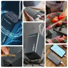 Wozinsky K65+ Powerbank - 30000mAh 65W - 2x USB-C + 1x USB-A - Szürke