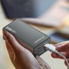 Wozinsky K65+ Powerbank - 30000mAh 65W - 2x USB-C + 1x USB-A - Szürke