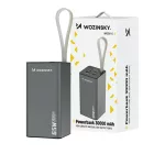 Wozinsky K65+ Powerbank - 30000mAh 65W - 2x USB-C + 1x USB-A - Szürke