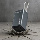 Wozinsky K65+ Powerbank - 30000mAh 65W - 2x USB-C + 1x USB-A - Szürke