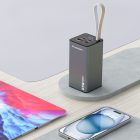 Wozinsky K65+ Powerbank - 30000mAh 65W - 2x USB-C + 1x USB-A - Szürke