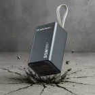 Wozinsky K65+ Powerbank - 30000mAh 65W - 2x USB-C + 1x USB-A - Szürke