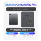 iPad Pro 11" (2024) Tok és Billentyűzet - Dux Ducis MK Keyboard Case - Fekete