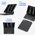 iPad Pro 11" (2024) Tok és Billentyűzet - Dux Ducis MK Keyboard Case - Fekete