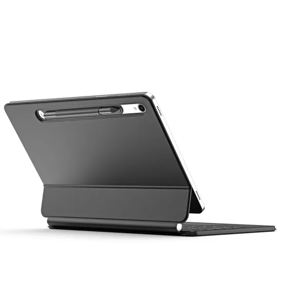 Samsung Galaxy Tab S10 FE / S9 / S9 FE / S8 / S7 Tok és Billentyűzet - Dux Ducis MK Keyboard Case - Fekete