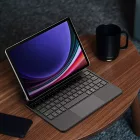 Samsung Galaxy Tab S10 FE / S9 / S9 FE / S8 / S7 Tok és Billentyűzet - Dux Ducis MK Keyboard Case - Fekete