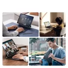 Samsung Galaxy Tab S10 FE / S9 / S9 FE / S8 / S7 Tok és Billentyűzet - Dux Ducis MK Keyboard Case - Fekete