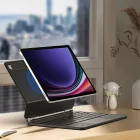 Samsung Galaxy Tab S10 FE / S9 / S9 FE / S8 / S7 Tok és Billentyűzet - Dux Ducis MK Keyboard Case - Fekete