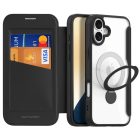 iPhone 16 Tok - Dux Ducis Skin X Pro + MagSafe Gyűrűs Állvány - Fekete