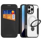 iPhone 16 Pro Tok - Dux Ducis Skin X Pro + MagSafe Gyűrűs Állvány - Fekete