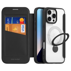   iPhone 16 Pro Max Tok - Dux Ducis Skin X Pro + MagSafe Gyűrűs Állvány - Fekete