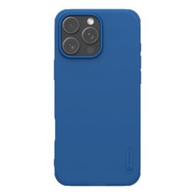 iPhone 16 Pro Tok - Nillkin Super Frosted Shield Pro Magnetic - Kék   iPhone 16 Pro Tok - Nillkin Super Frosted Shield Pro Magnetic - Kék