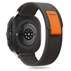 Samsung Galaxy Watch Ultra (47mm) Szíj - Tech-Protect Nylon Strap - Fekete-Narancs