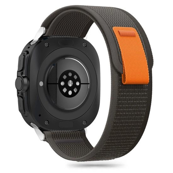 Samsung Galaxy Watch Ultra (47mm) Szíj - Tech-Protect Nylon Strap - Fekete-Narancs