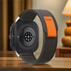 Samsung Galaxy Watch Ultra (47mm) Szíj - Tech-Protect Nylon Strap - Fekete-Narancs