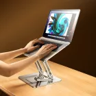 Összecsukható Alumínium Laptop Állvány 84SS - Ezüst