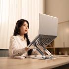 Összecsukható Alumínium Laptop Állvány 84SS - Ezüst