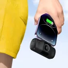 Wozinsky WF16-YCS Power Bank - 5000mAh 15W - Beépített USB-C Kábellel és Apple Watch Töltővel - Fekete