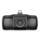 Wozinsky WF16-YCS Power Bank - 5000mAh 15W - Beépített USB-C Kábellel és Apple Watch Töltővel - Fekete