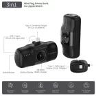 Wozinsky WF16-YCS Power Bank - 5000mAh 15W - Beépített USB-C Kábellel és Apple Watch Töltővel - Fekete