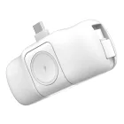 Wozinsky WF16-YCS Power Bank - 5000mAh 15W - Beépített USB-C Kábellel és Apple Watch Töltővel - Fehér