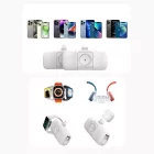 Wozinsky WF16-YCS Power Bank - 5000mAh 15W - Beépített USB-C Kábellel és Apple Watch Töltővel - Fehér